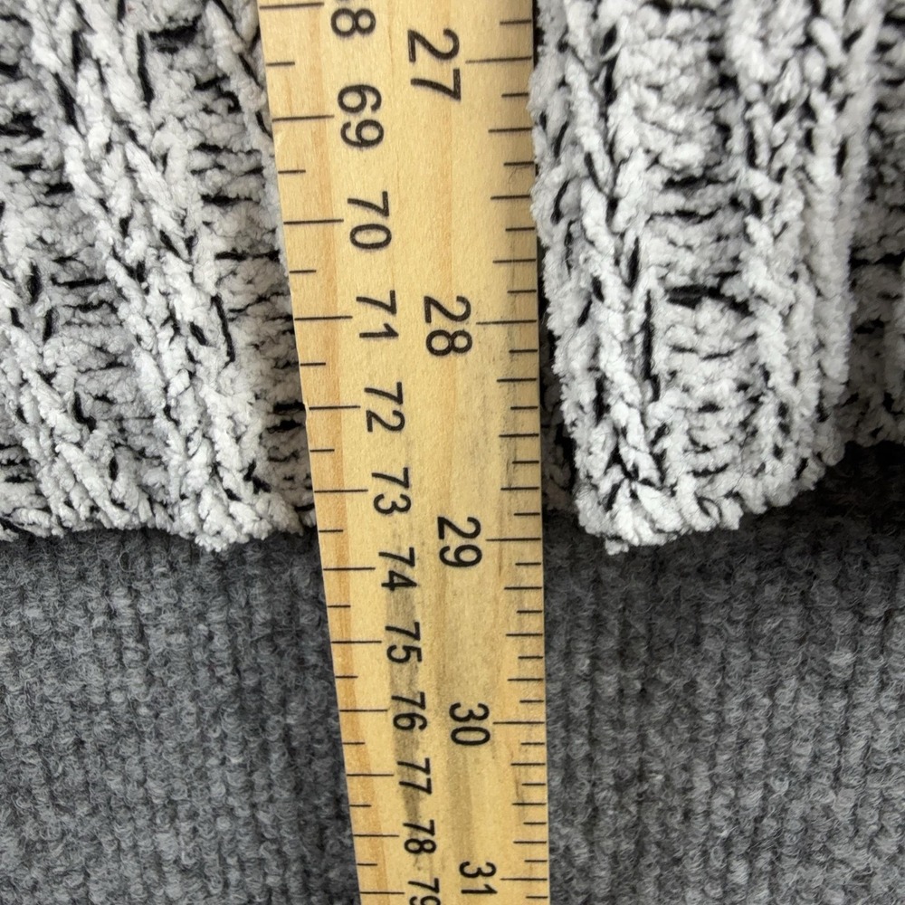 Eddie Bauer Sweater Womens Petite PL Gray Cowl Neck Tunic Chunky Knit Pullover - Picture 8 of 11